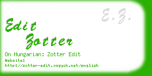 edit zotter business card